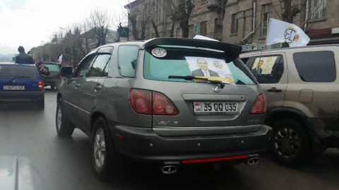 «Ելք» դաշինքը քարոզարշավը Լոռիում սկսեց ավտոերթով