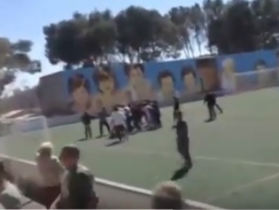 Parents fight during children’s football match