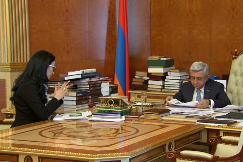 Սերժ Սարգսյանը շնորհակալություն է հայտնել Արփինե Հովհաննիսյանին