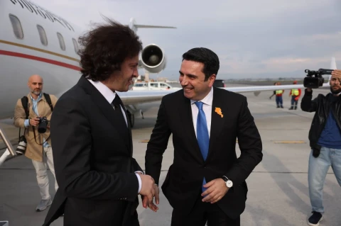 Georgian Prime Minister Irakli Kobakhidze arrives in Armenia