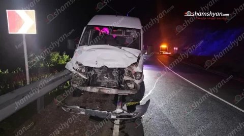 Սյունիքում բախվել են 2 «Mercedes Sprinter»-ը. վարորդներից մեկը հիվանդանոցում մահացել է