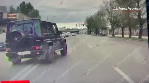 Պարեկները հայտնաբերել են «Mercedes G» մեքենայով երթևեկության կանոնները կոպիտ ձևով խախտող 27–ամյա վարորդին (վիդեո)