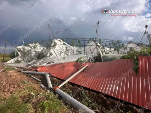 Сильный ветер нанес ущерб сельским хозяйствам Тандзута