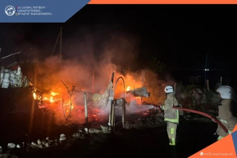 В селе Аревик в жилом вагончике взорвался газовый баллон