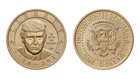 The U.S. will issue a $1 gold coin featuring Trump