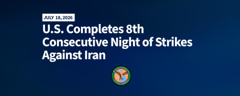 The U.S. carried out strikes on Iran for the eighth consecutive night
