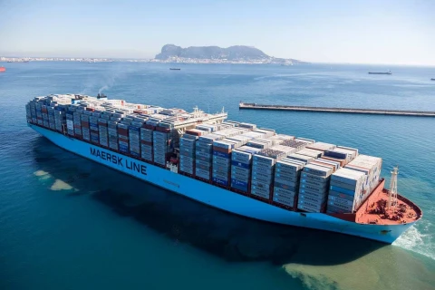 The world's largest shipping company will charge an additional $1,000 for vessels passing through the Strait of Hormuz