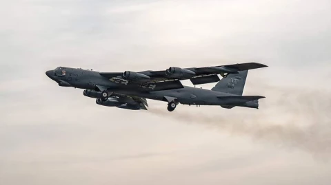 12 U.S. Air Force strategic bombers are on standby at an air base in Britain