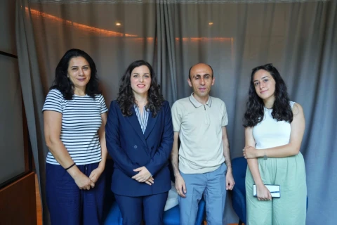 Artsakh Union delegation presents priorities for protection of rights of people of Karabakh to MEP Marina Mesure