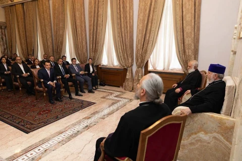 Catholicos of All Armenians receives members of opposition factions of new parliament (PHOTOS)