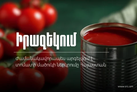 Tomato paste imports temporarily banned in Armenia