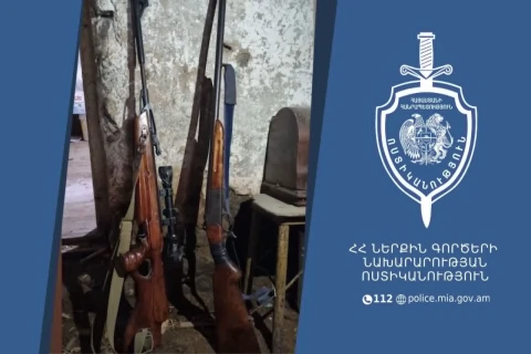 В Варденисе полицейские обнаружили наркотики и оружие с боеприпасами: задержан 52-летний мужчина