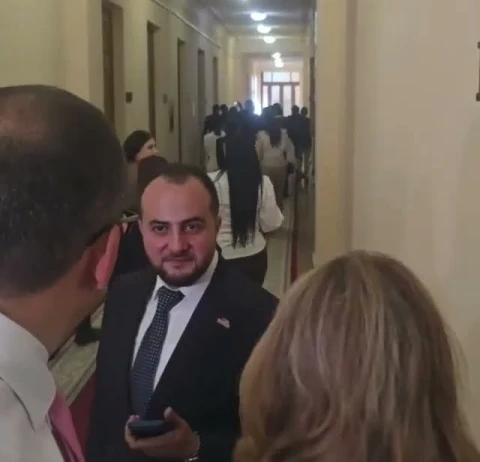 Opposition "Strong Armenia" Faction MPs leave parliament building after incident (VIDEO)