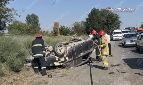 Մայիսյանում բախվել են Kia-ն և «ԳԱԶ 3108»-ը. վերջինս գլխիվայր շրջվել է՝ վերածվելով մետաղի ջարդոնի. կան վիրավnրներ