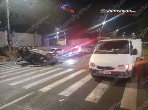В Ереване столкнулись «Ford» и «Nissan»: есть пострадавший