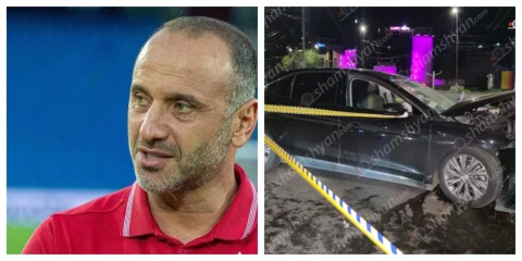 «Ժողովուրդ». Գլխավոր մարզիչ Եղիշե Մելիքյանի մայբախը խոշոր վթարի կենտրոնում. վարույթ կա