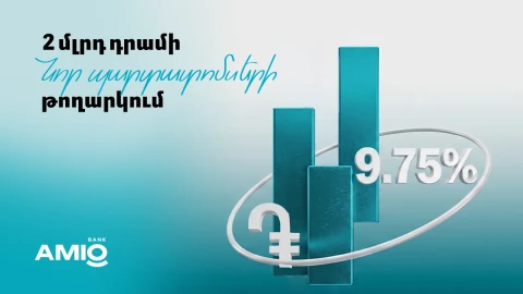 Նախորդ թողարկման ռեկորդային արագ տեղաբաշխումից հետո Ամիօ բանկը թողարկում է 2 մլրդ դրամի նոր պարտատոմսեր