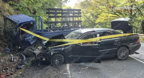 Վանաձոր-Ստեփանավան ճանապարհին բախվել են «Mercedes»-ը և «Foton» բեռնատարը․ կա վիրավոր