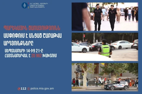 Մեկ շաբաթում հայտնաբերվել է 517 ոչ սթափ վարորդ