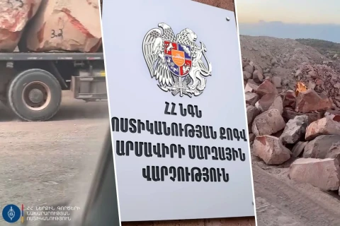 Ոստիկանները կանխել են Կողբավան գյուղում տուֆի ապօրինի արդյունահանումը․ ՍՊԸ տնօրենը ձերբակալվել է (վիդեո)