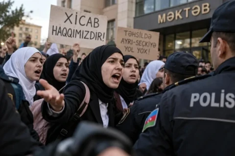 Mehr: Протесты против запрета хиджабов в Азербайджане носят стихийный характер