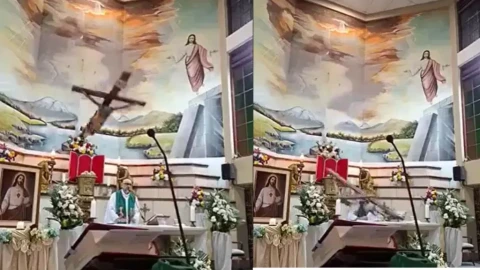В Эквадоре священник погиб после падения распятия во время прямой трансляции мессы