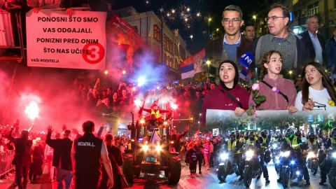 В Сербии тысячи студентов провели массовый митинг против правящей партии накануне выборов