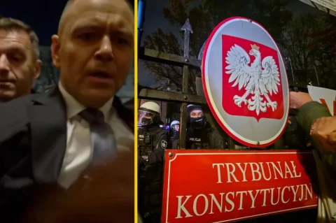 В Польше произошла потасовка у Конституционного суда, куда ночью прибыл президент страны