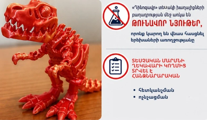 Տեսչական մարմինը վտանգավոր խաղալիք է հայտնաբերել. ոչնչացման հանձնարարական է տրվել