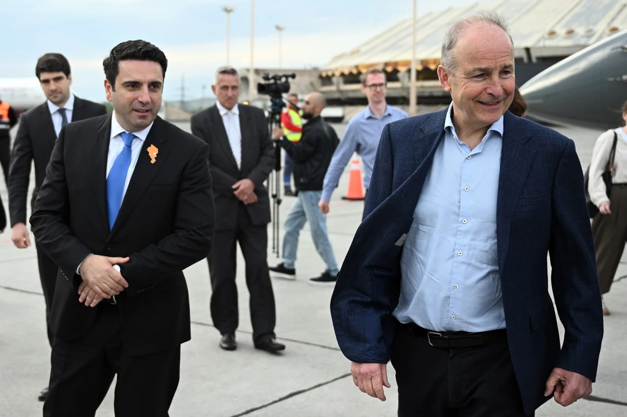 Irish Prime Minister Micheál Martin arrives in Armenia