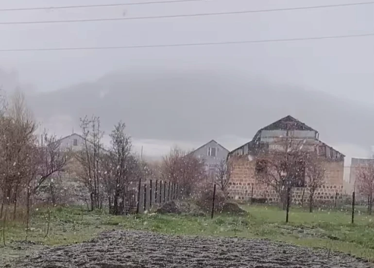 Ապարանում ձյուն է տեղացել (վիդեո)