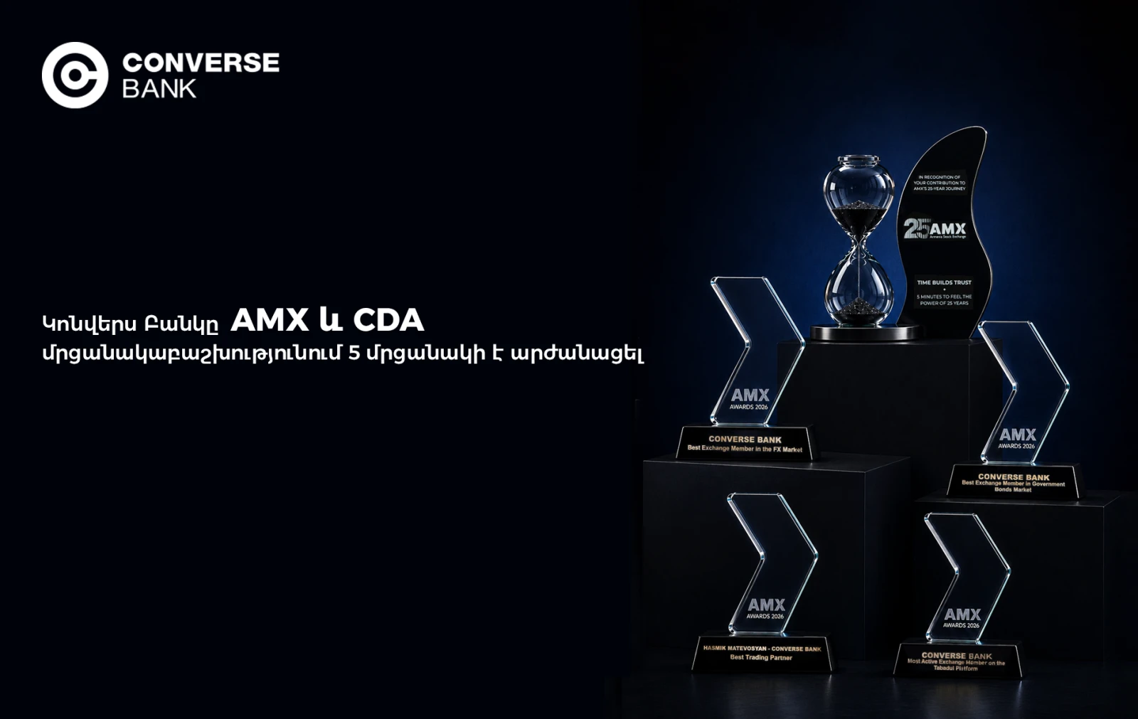 Լավագույն արդյունքը. Կոնվերս Բանկը AMX և CDA մրցանակաբաշխությունում միանգամից 5 մրցանակի է արժանացել
