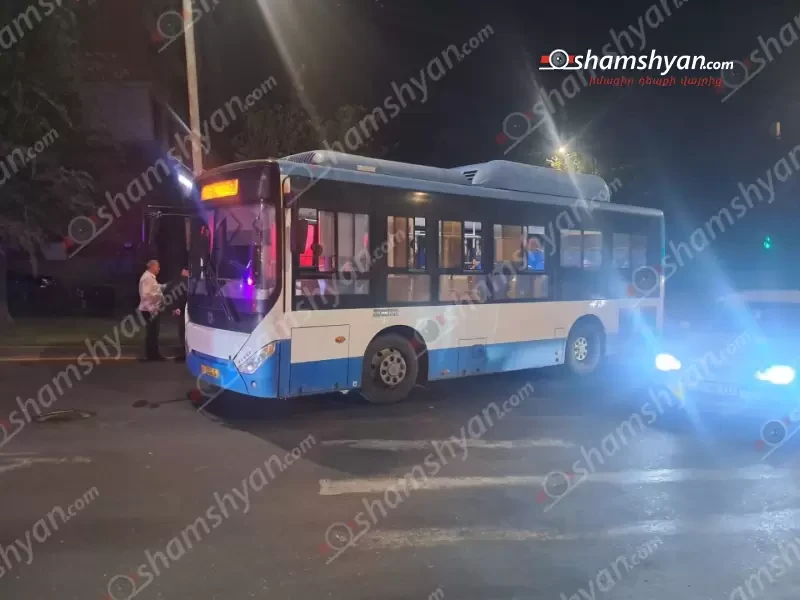 В Ереване автобус Zhongtong сбил пешехода, пострадавшая госпитализирована