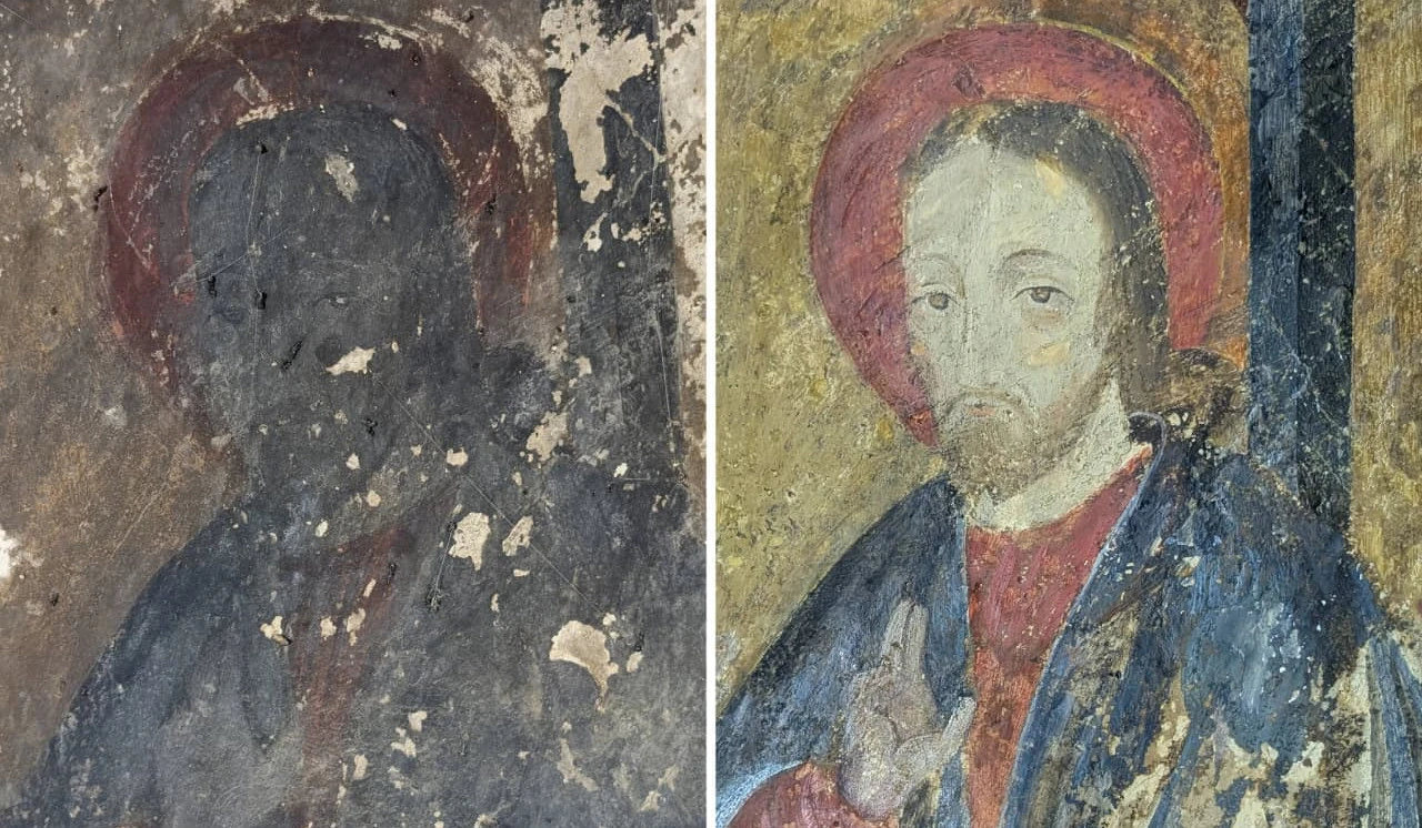 Consolidation and cleaning of the frescoes of the St. Nshan Church of the Shativank monastic complex continue