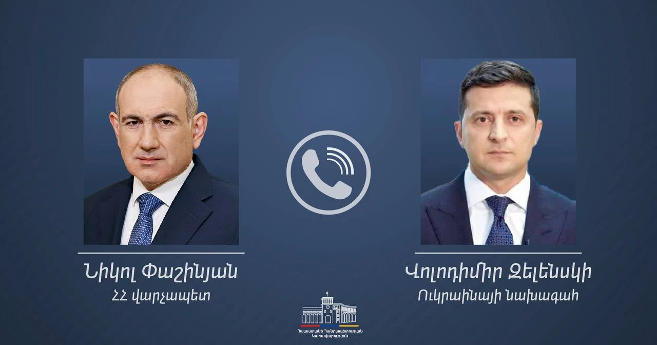 Пашинян и Зеленский обсудили повестку сотрудничества Армения-Украина