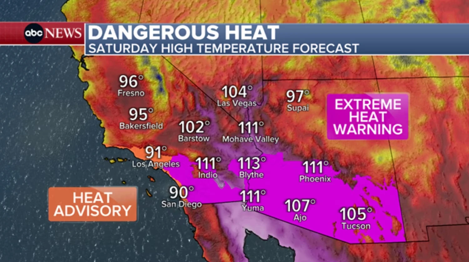 Опасная жара распространяется по США: температура превысит 38 °C