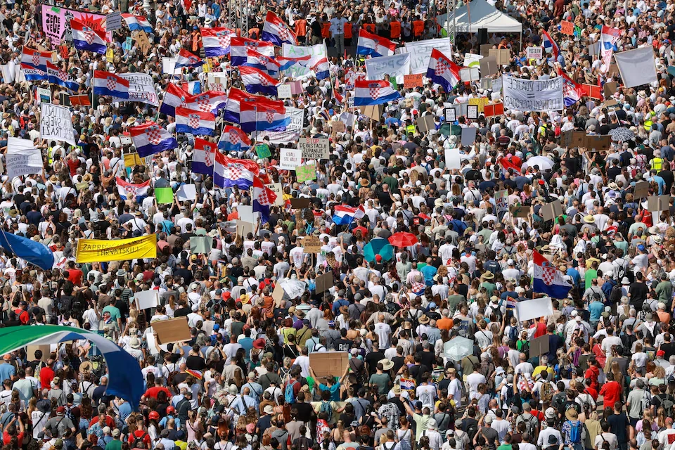 В столице Хорватии прошел один из крупнейших за несколько лет протестов против загрязнения окружающей среды