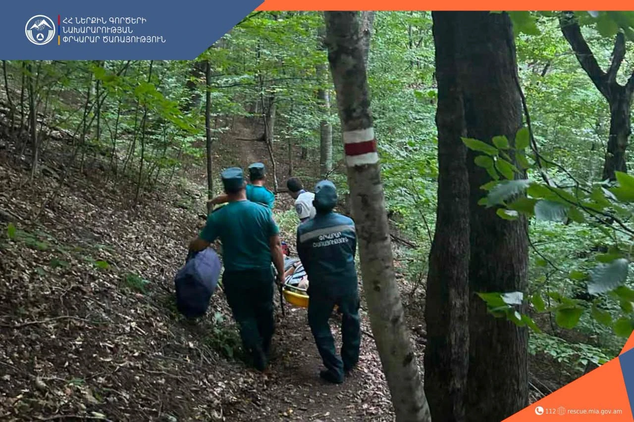 «Պարզ Լիճ»-ի տարածքում քաղաքացին վնասել է ոտքը և չի կարողացել շարունակել ճանապարհը
