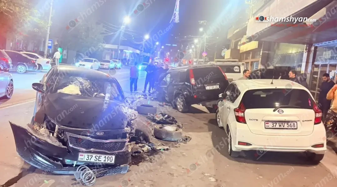 Նար-Դոս փողոցում բախվել են «Kia Optima»-ն և «Nissan X-Trail»-ը