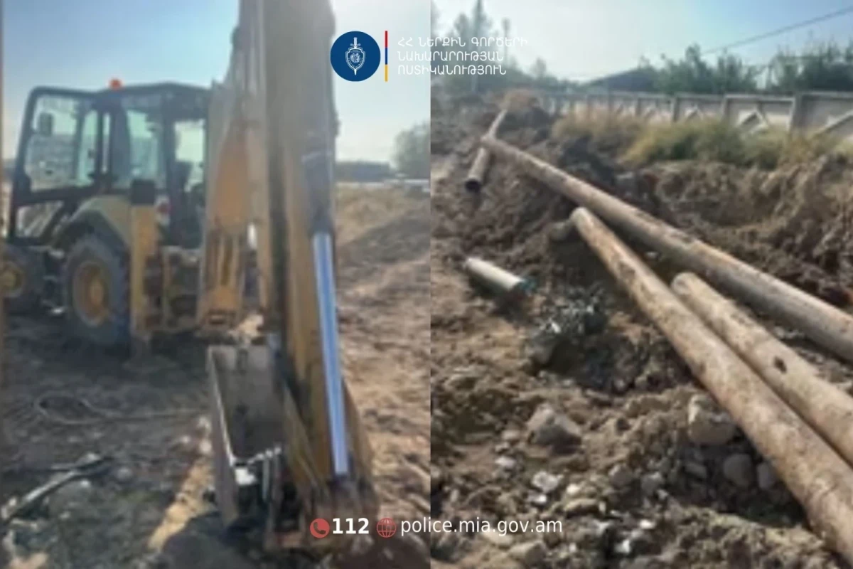 Խողովակները հողից հանելու և ապամոնտաժելու պահին 3 անձ ձերբակալվել է, այդ թվում զոդողն ու վարորդը